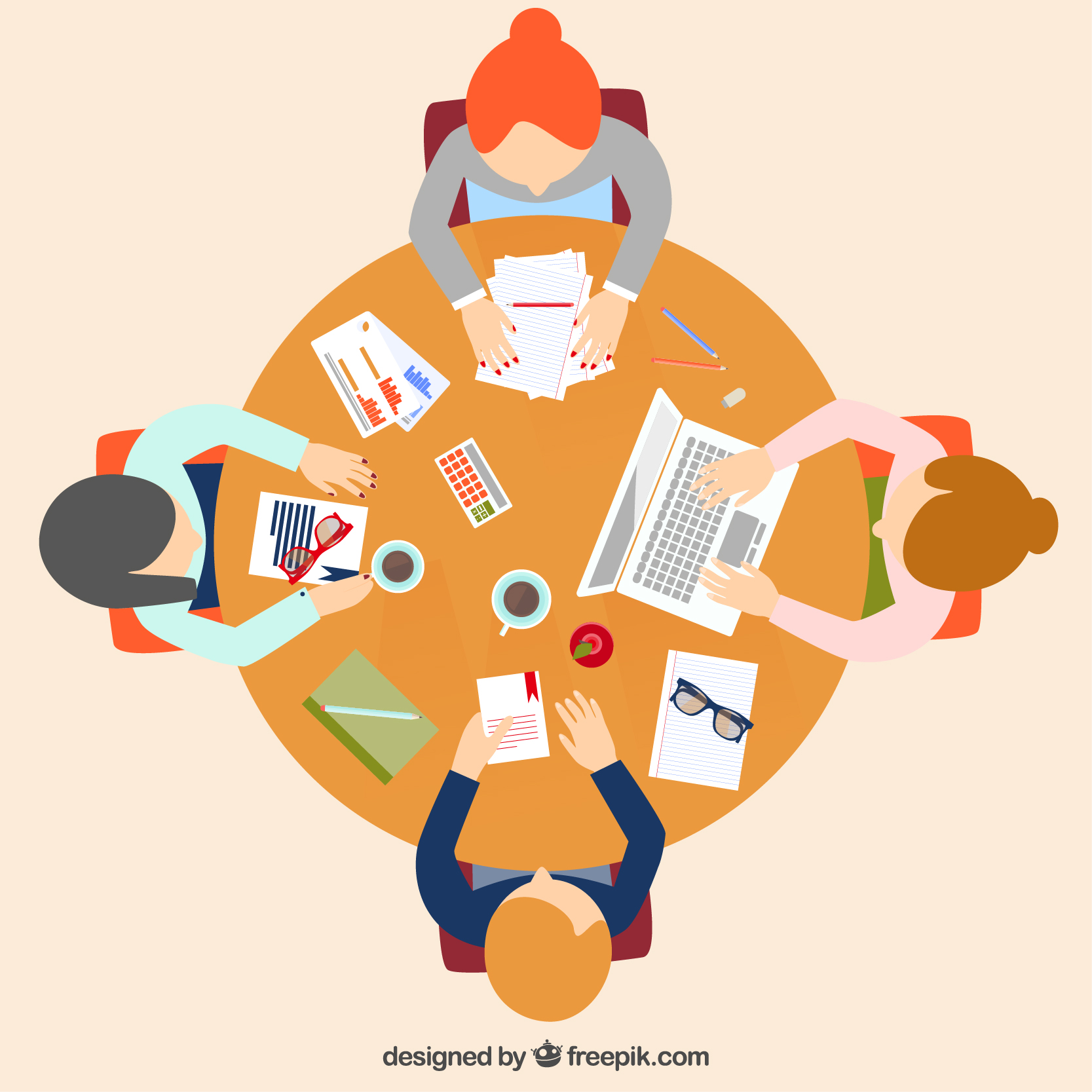 People sitting around the table